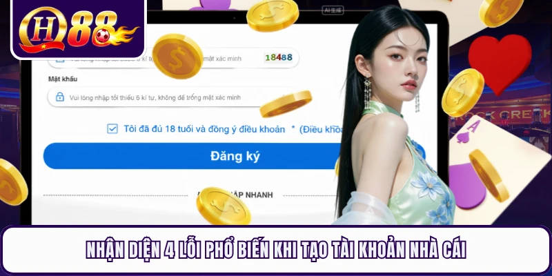 Nhận diện 4 lỗi phổ biến khi tạo tài khoản nhà cái